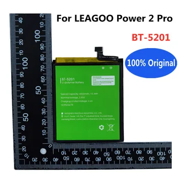 100% Oriģināls BT-5201 4000mAh Akumulators Par LEAGOO Jauda 2 Pro Power2 Pro BT5201 Mobile Smart Tālrunis Daļas Bateria Batterie Baterij