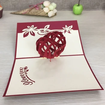 1gb lāzergriešanas Sarkana Sirds 3D Pop Up Apsveikuma Kartītes Ar Ielūgumu Aploksnē Pastkartes Par Valentīna Diena Kāzu Dekorēšana