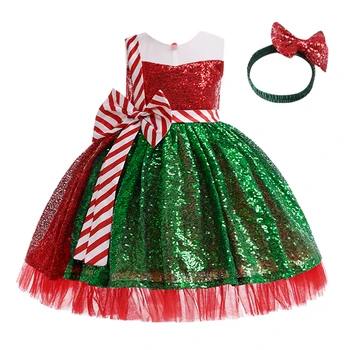 2023 jaunu Ziemassvētki bērnu kostīmi cosplay raksturs sniegumu deju krāsu saskaņošanas tutu svārki meitenēm kleita ar galvassegu