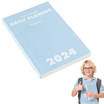 2024 Grāmatiņa Pilnu Gadu Ieplānot Ikdienas Plānotāju Un Libertas Laika Nedēļas Plānu Efektivitāti Skolā Birojs