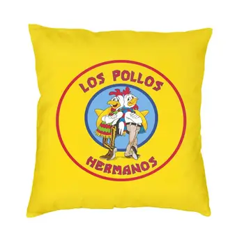 Breaking Bad Los Pollos Hermanos Spilvena Vāka Mājas Dekoru Drukāšanas Vistas Brāļi Mest Spilvens Gadījumā, Dīvāns Dubultā Sānu