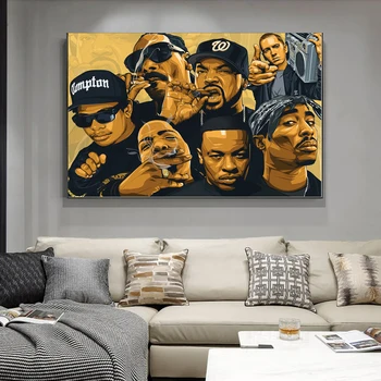Dimanta Krāsošana Hip Hop Reperis portrait (Portrets) Kanvas Glezna Reperis Ice Cube Art Sienas Cross Stitch Decoraitve Sienas Attēlu DM2025