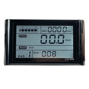 Ebike SW900 LCD Displejs Ātruma Kontroles Mērītājs SM Plug Ieraksts Instrumenta Vadības Iestatījums 24-72V