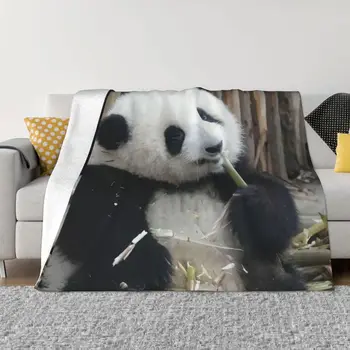 Huahua Panda Dzīvnieku Segu Ziemā Silts Flaneļa Vilnas Mest Segas Viegli Aprūpi Pieejamu Mašīna