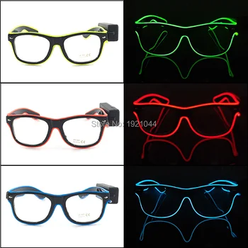 Jauns Dizains DJ Saulesbrilles EL Neona Brilles Mini 3 V Stabila uz Inverter bez Vadiem Ērti LED Glāzes Kostīms Puse Aksesuāri