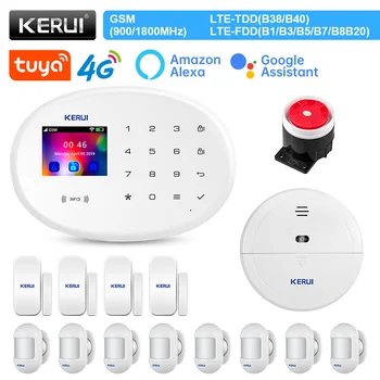 KERUI W204 2,4 collu TFT Touch Panel 4G Signalizācijas Sistēmas Komplekts ar PIR Kustības Sensoru Sirēnas BEZVADU GSM apsardzes pakalpojumi, Apsardzes signalizācijas, Drošības Mājās