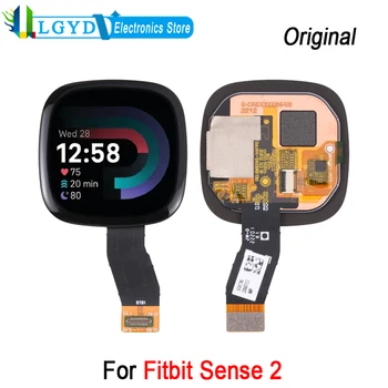 LCD Ekrāns Fitbit Izjūtu 2 Smartwatch LCD Displejs un Digitizer Pilnu komplektu Remonts Nomaiņa Rezerves Daļas