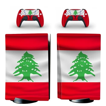 Libānas Valsts Karoga PS5 Disku Ādas kategorijas Uzlīme uz Konsoles & 2 Kontrolieri Vinila Decal Aizsardzības PS5 Diska Ādas