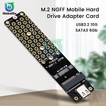 M. 2 NVME USB 3.1 Adapteris M. 2BKey Tipa C Cieto Disku Converter 10 gb / sek. M. 2 NGFF SATA Cieto Disku SSD 2230/2242/2260/2280