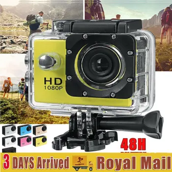Mini HD Sporta Darbība Ūdensizturīgs Niršanas Ieraksta Kamera, Full HD Cam Extreme Vingrojumu Video Reģistratoru, Velosipēdu Cikla Ķivere Camcorde