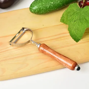 Multi-funkcionālo Radošo Koka Rokturi Planer Nerūsējošā Tērauda Augļu Peeler Apple Peeler Virtuves piederumi