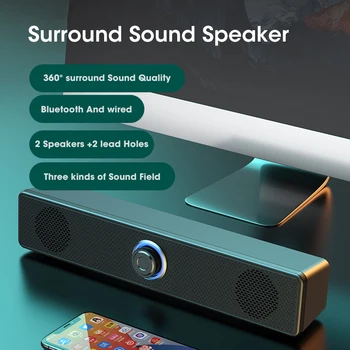 Mājas Kinozāles Skaņu Sistēma ar Bluetooth Skaļruni 4D Surround Soundbar Datoru Skaļruņu TV Soundbar Subwoofer Box Stereo Music Box