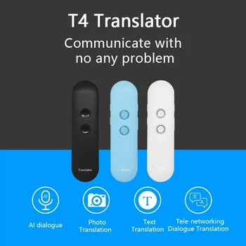 Portatīvo Bezvadu Smart Tulkotājs 40 Valodā divvirzienu reāllaika Tērzēšana Balss Ieraksti Tulkotājs APP Bluetooth Multi-Valodas