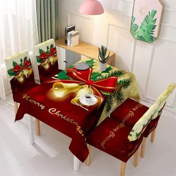 Priekšgala bell galdautu Ziemassvētku eglītes dāvanu galdautu Ziemassvētku galdautu Beigām galda galdauts Jaunā Gada brīvdienu decoratio