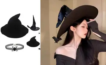 Ragana Puse Cepures Bērniem, Modes Dizains Sieviešu Halloween Personalizd Burvība Cepuri Norādīja Liels Eave Ragana Capp Kostīmu Puse