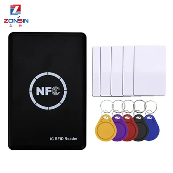 RFID Karšu Lasītājs Kopēšanas Aparāts Atslēgas fob NFC Smart Card Reader Writer 13.56 MHz Šifrēta Programmētājs uid keyfobs