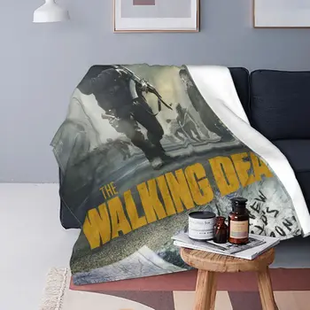 Rick Grimes Vardarbību Flaneļa Segas Walking Dead Šausmu Filmas Radošo Mest Segu Mājas 125*100cm