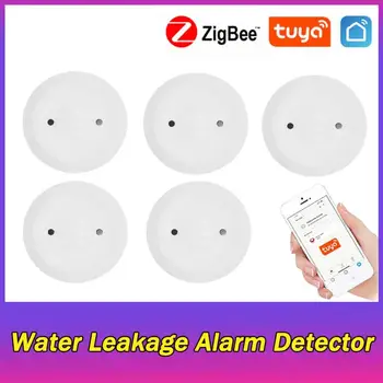 Tuya ZigBee Saistība Ūdens Noplūde Noplūde Iegremdēšanas Sensors Detektoru Pārplūdes Ūdensizturīgs Smart Home App Tālvadības Uzraudzību Detektors