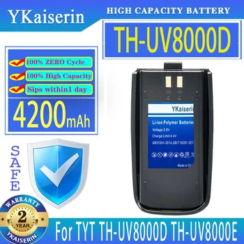 YKaiserin 4200mAh Nomaiņa Akumulatora THUV8000D Par TYT TH-UV8000D TH-UV8000E UV8000E TC-8000 TC-8000V Radio UV8000D