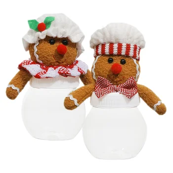 Ziemassvētku Cookie Jar Piparkūkas Cilvēks Konfektes Jar Cukura Traukā Rieksti Uzglabāšanas Pudele